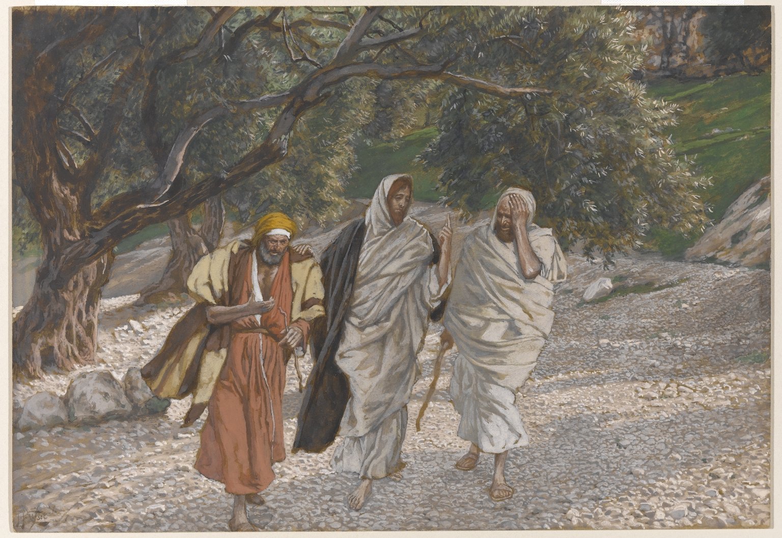 Tissot The Pilgrims of Emmaus on the Road (Les pèlerins d'Emmaüs en chemin)